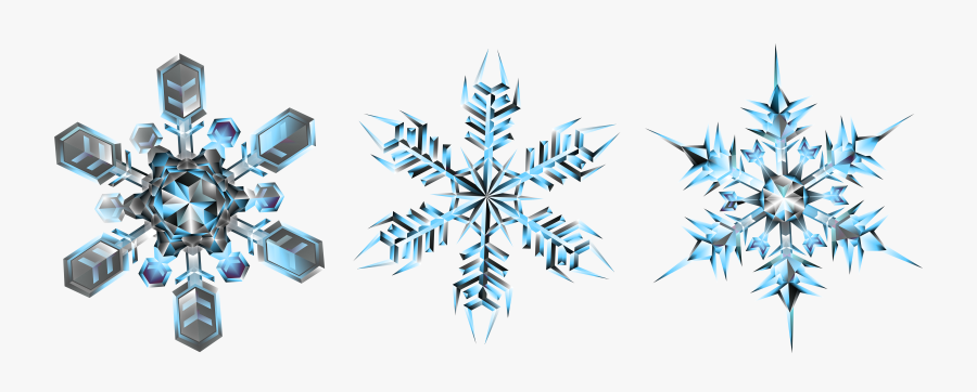 Crystal Snowflakes Transparent Png Clip Art Image - Snowflake, Transparent Clipart