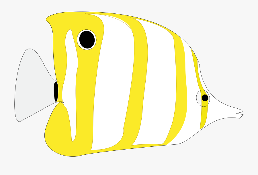Tropical Fish Clipart Vector Ikan Kartun Warna Kuning  