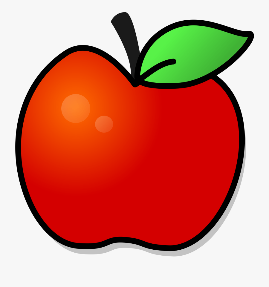 Transparent Apple Clipart - Printable Red Apple Template, Transparent Clipart