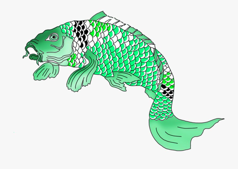 Fish Clipart Artistic - Old Japanese Fish Drawing, Transparent Clipart