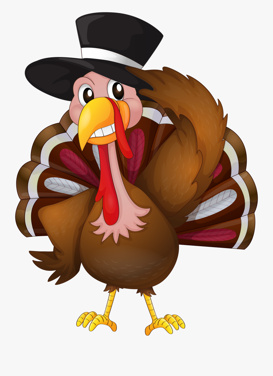 Thanksgiving Turkey With Hat Png Clip Art Image - Thanksgiving Turkey Clipart Png, Transparent Clipart