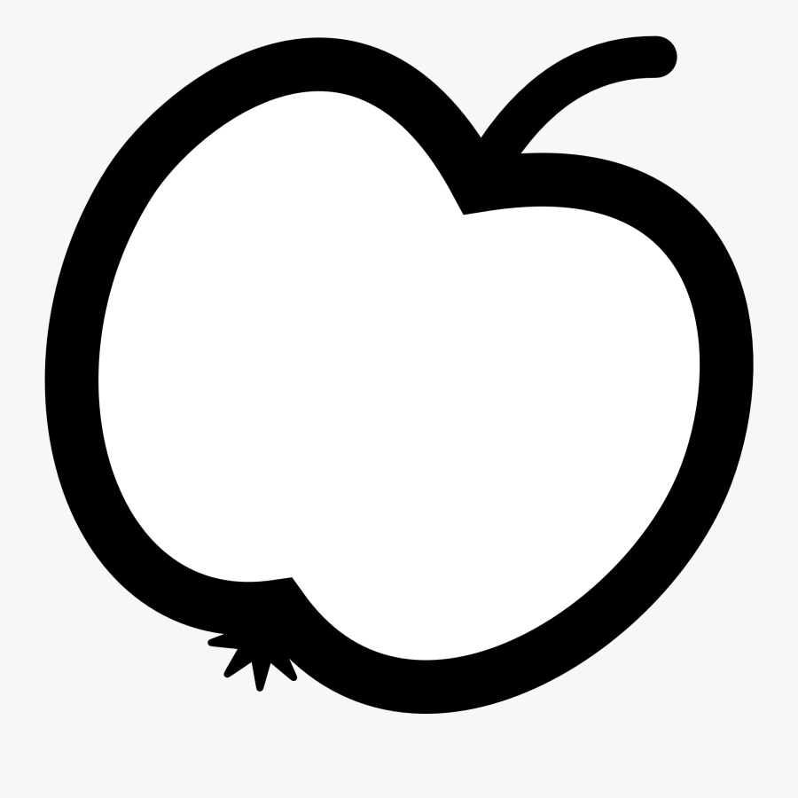 Apple Black White School Apple Clip Art Black And White - Apple Black & White Clip Art, Transparent Clipart