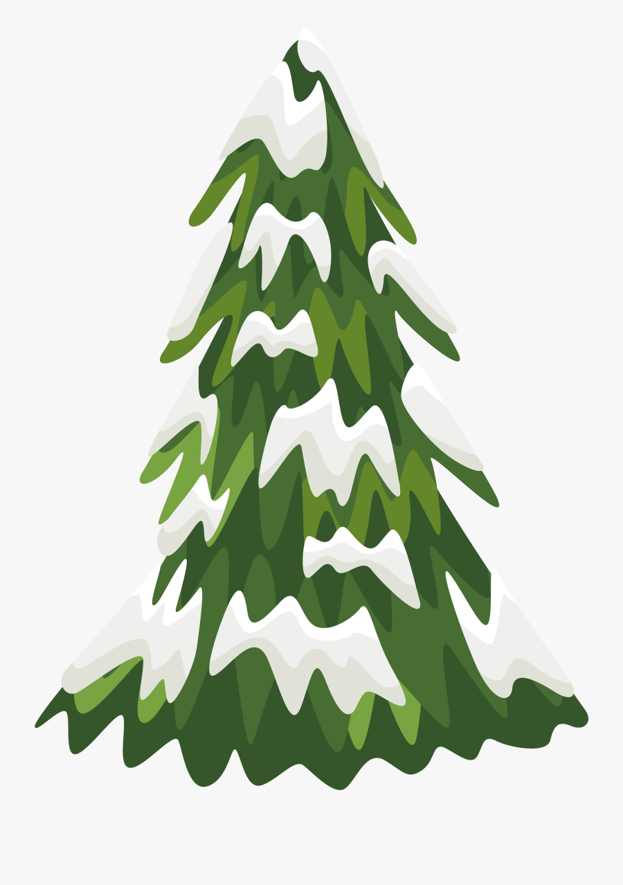 Christmas Tree Clipart For Print - Snowy Tree Clipart Png, Transparent Clipart