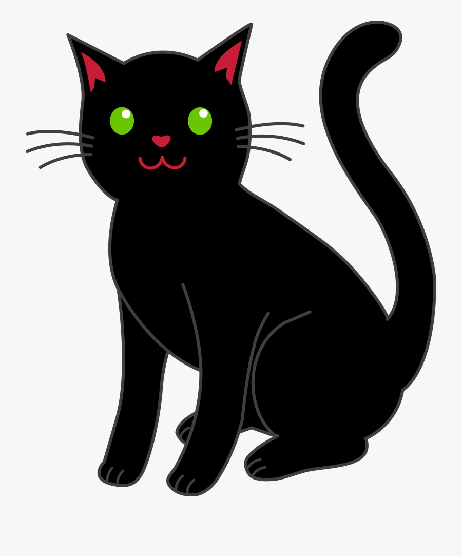 Free Cat Clipart Images Clipartfest - Black Cat Drawings Halloween, Transparent Clipart