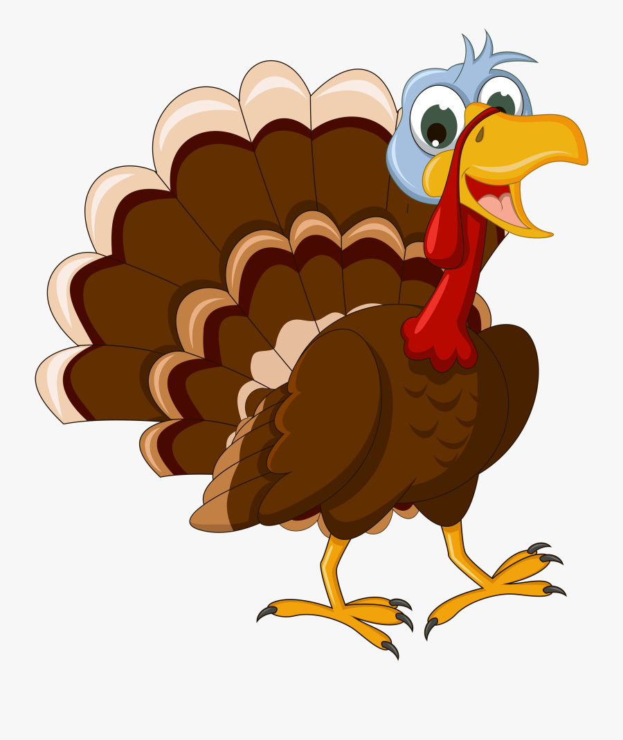 Thanksgiving Roasted Turkey Transparent Png - Cartoon Turkey Transparent Background, Transparent Clipart