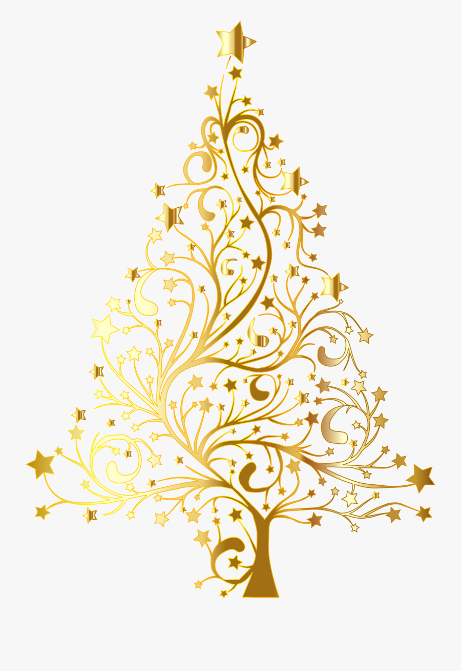 Christmas Tree Clipart No Background - Gold Christmas Tree Clipart, Transparent Clipart
