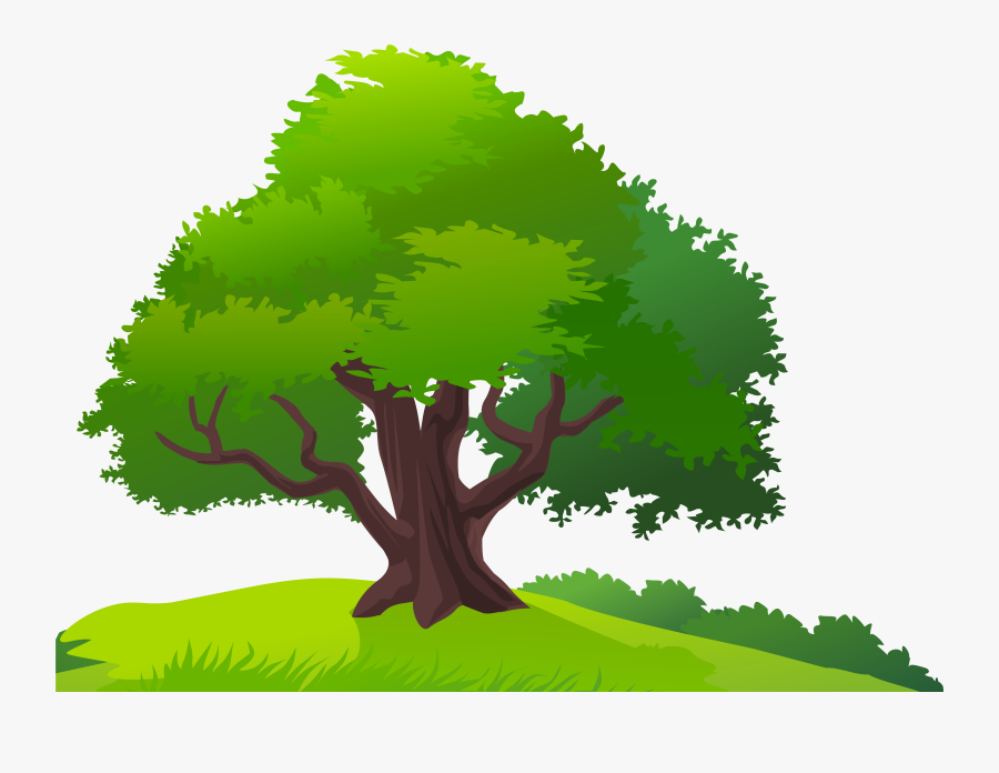 Tree And Grass Clip Art, Transparent Clipart
