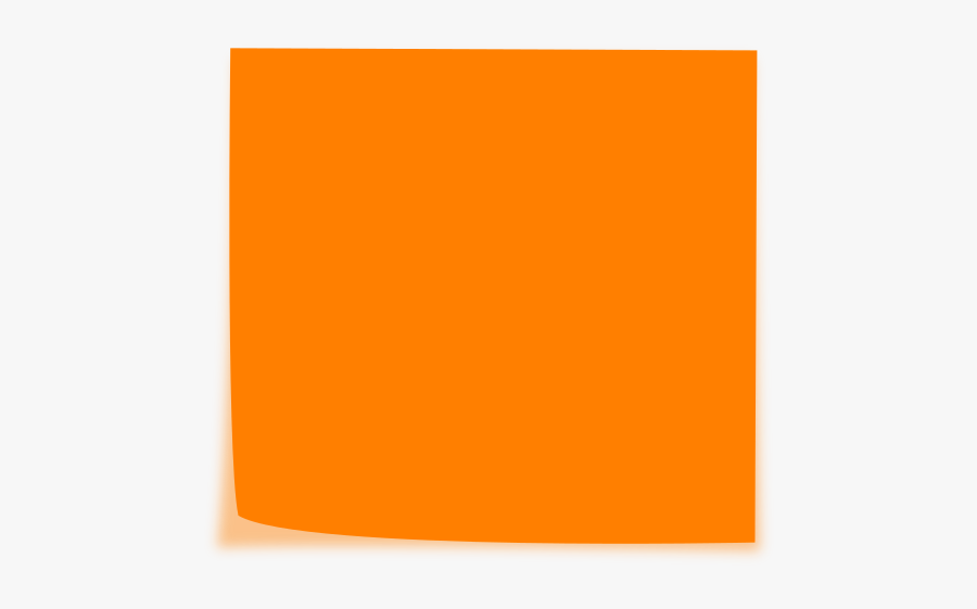 Post It Note Orange, Transparent Clipart