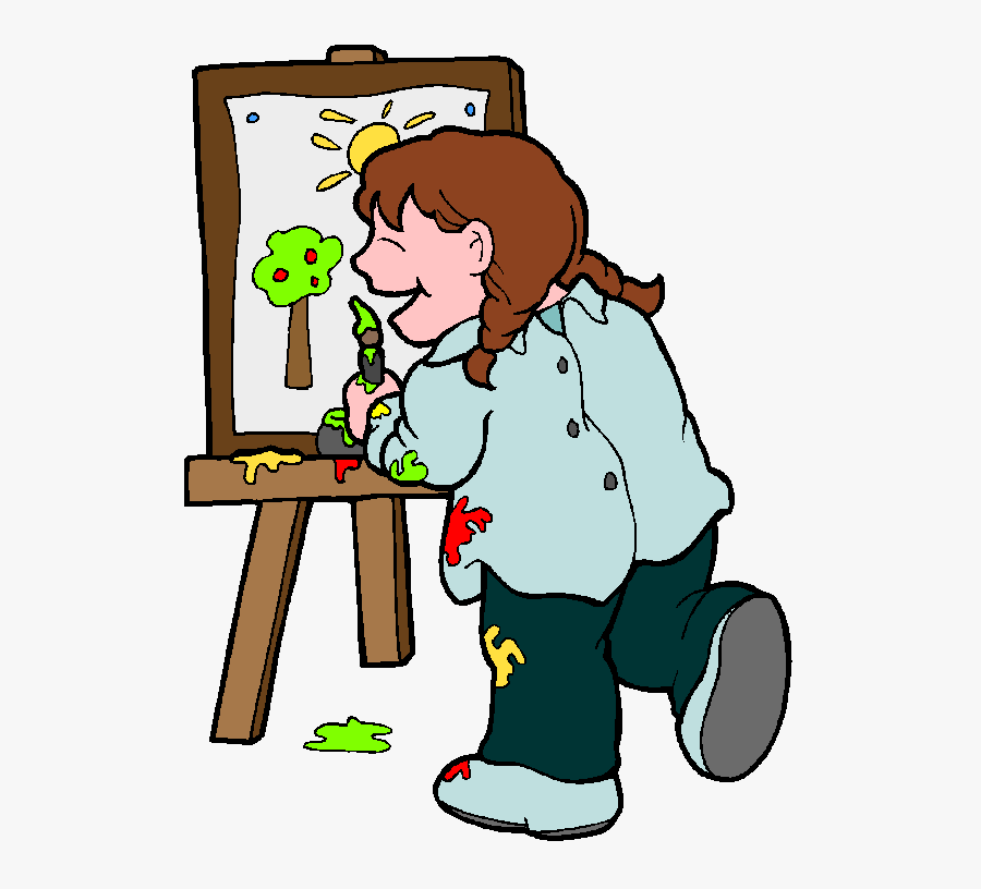 Girl Painting - Painting Clip Art, Transparent Clipart