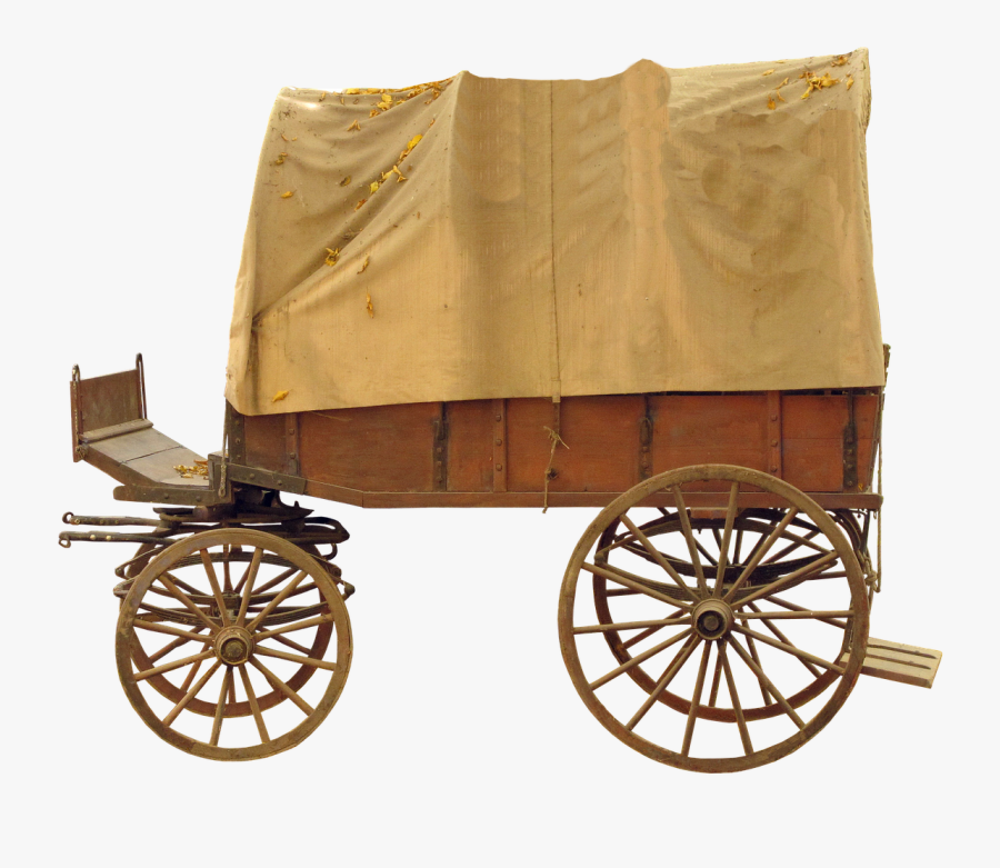 Covered Wagon, Wooden Cart, S - Transparent Wagon, Transparent Clipart