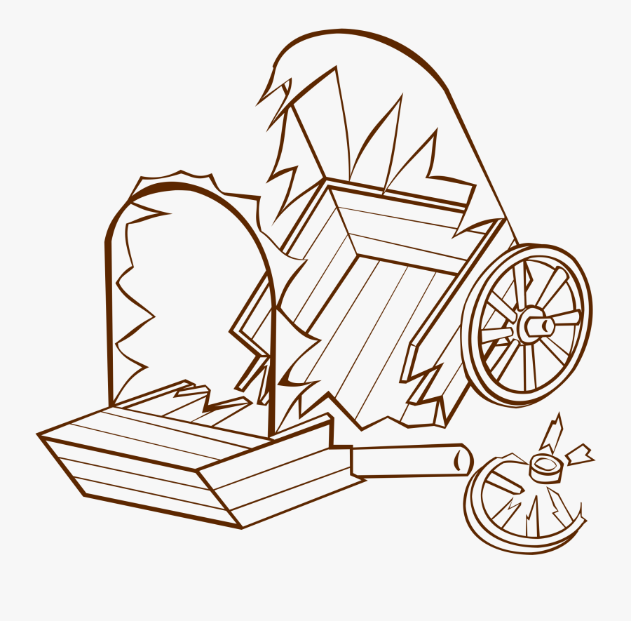 Covered Wagon Library Free Huge Freebie Download - Broken Wagon Wheel Clipart, Transparent Clipart