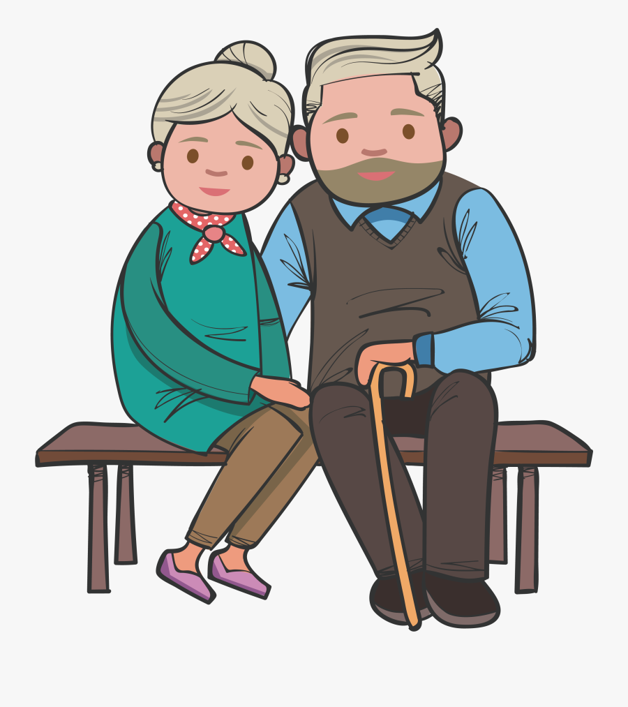 Bench Age Grandparent The - Old Age People Png, Transparent Clipart