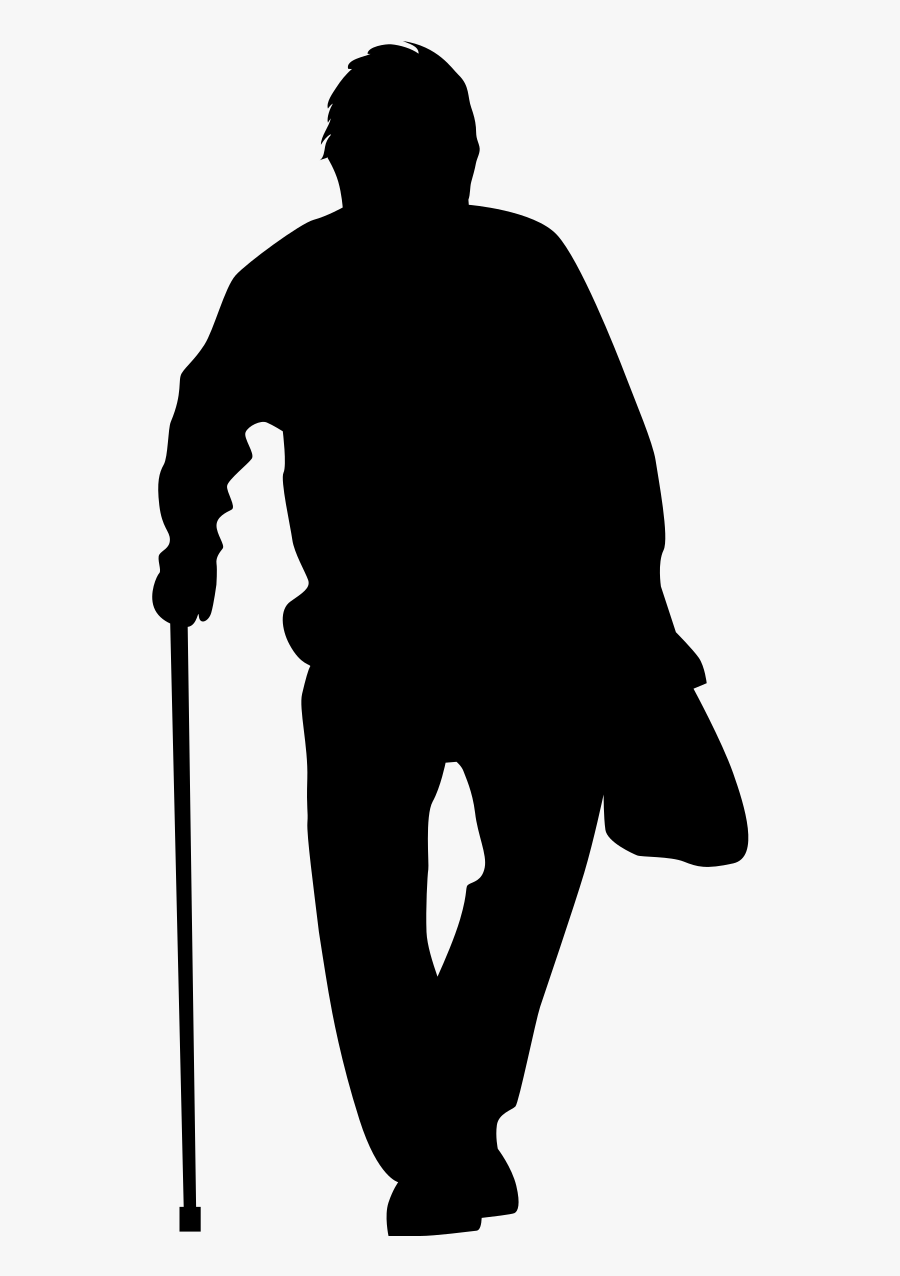 Black Man Silhouette At Getdrawings Com Free - Old Man Clipart Black, Transparent Clipart