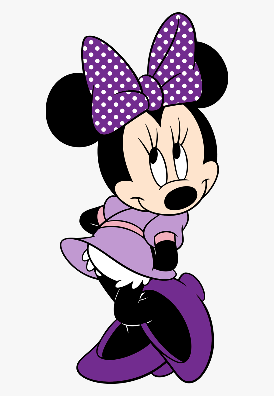 Minnie Mouse In Purple, Transparent Clipart