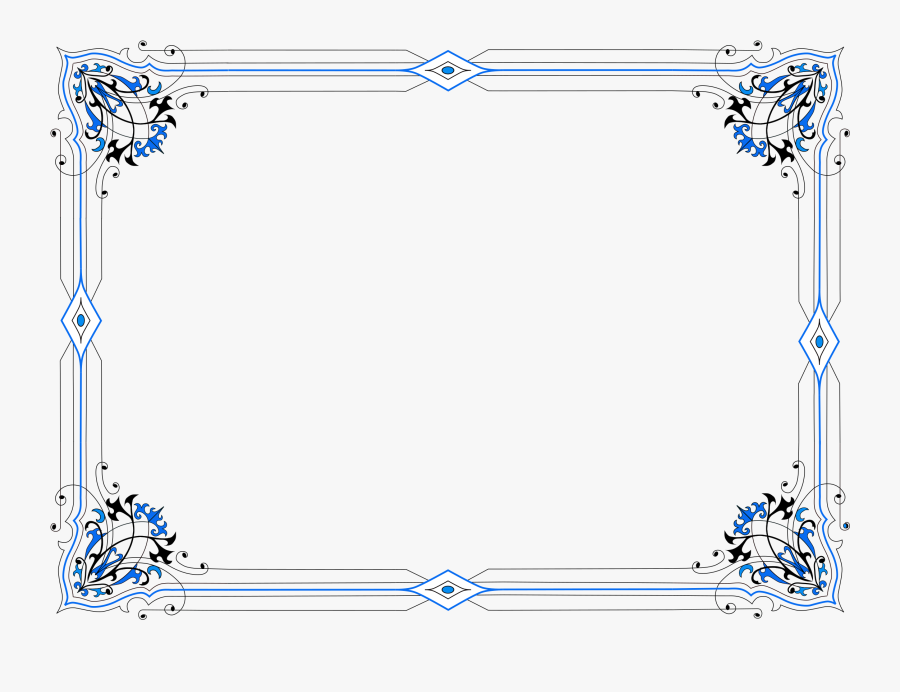 Landscaping Clipart Border Transparent - Blue Frames And Borders Png, Transparent Clipart