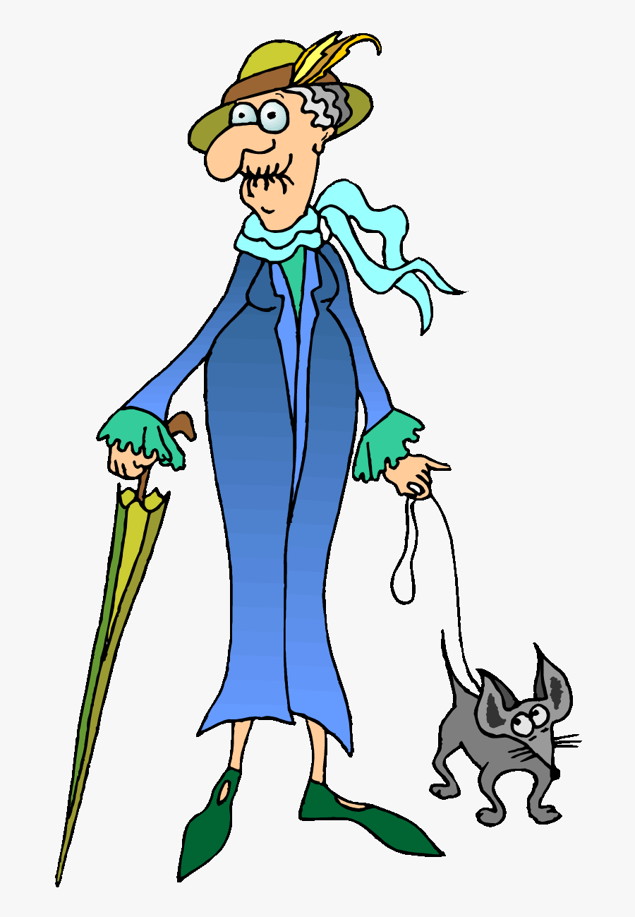 1000 Brain Woman Head Illustrations And Clip Art - Skinny Old Lady Cartoon, Transparent Clipart