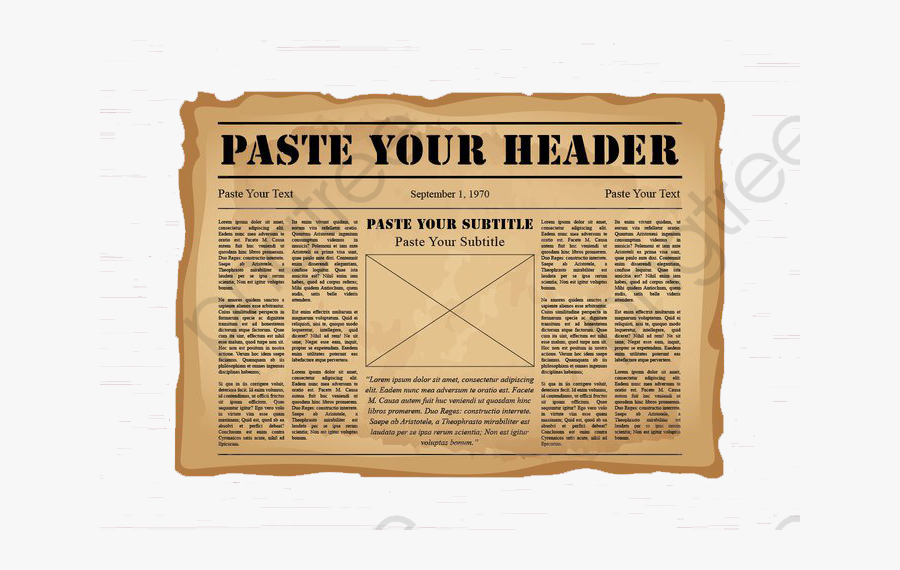 Magazine Clipart Old - Old Newspaper Png, Transparent Clipart