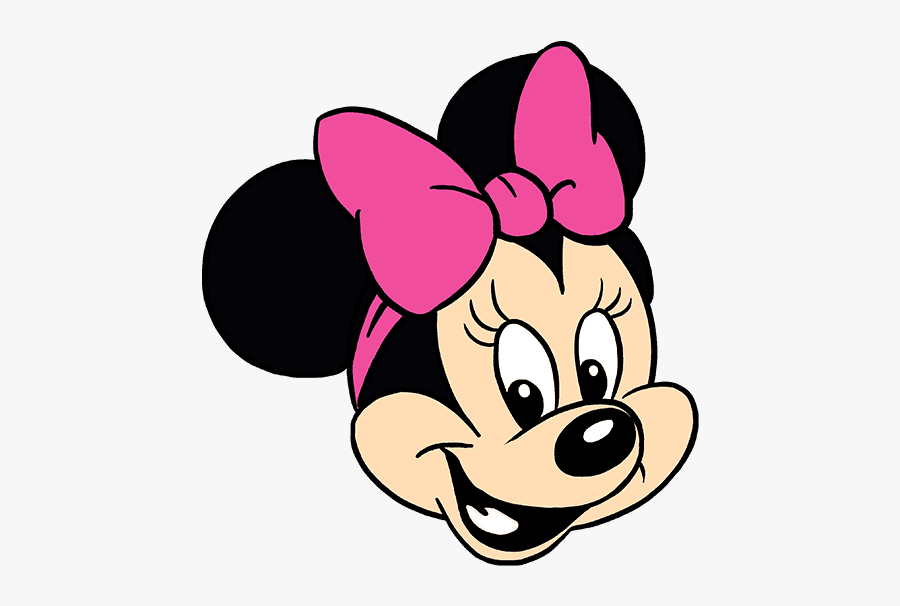How To Draw Minnie Mouse - Baby Minnie Mouse Face, Transparent Clipart