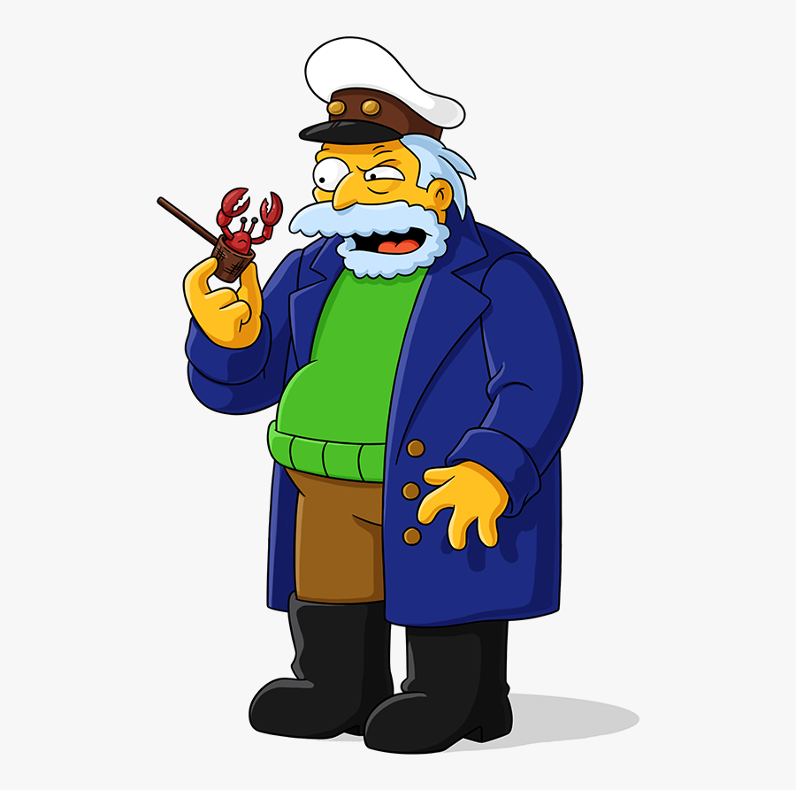 Old Clipart Sea Captain - Simpsons Captain, Transparent Clipart