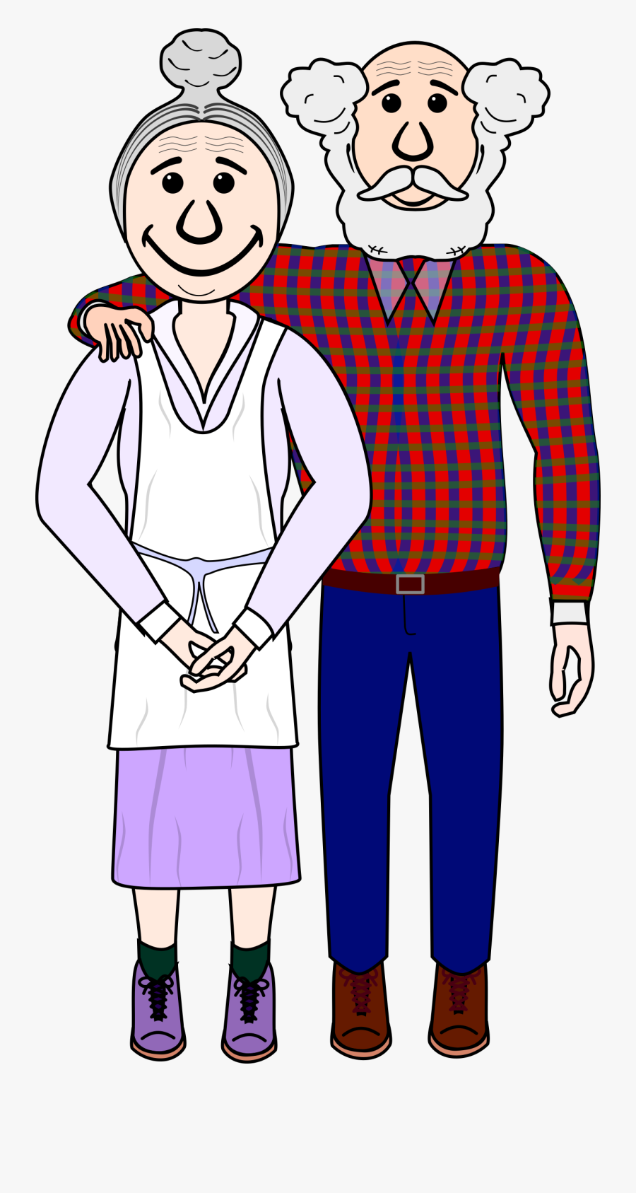 Free Png Elderly Couple - Old Couple Clipart Png, Transparent Clipart