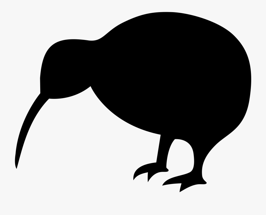 Big Image - Kiwi Bird Black And White, Transparent Clipart