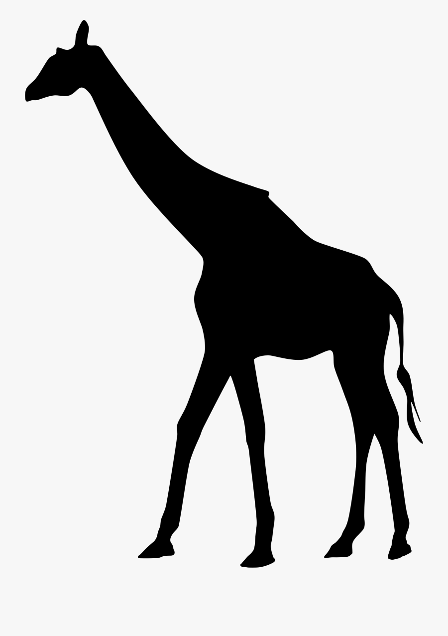 Clipart - Transparent Giraffe Clipart Black And White, Transparent Clipart