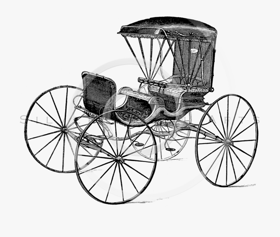 Pioneer Clipart Waggon - Old Carriage Horse Drawing, Transparent Clipart