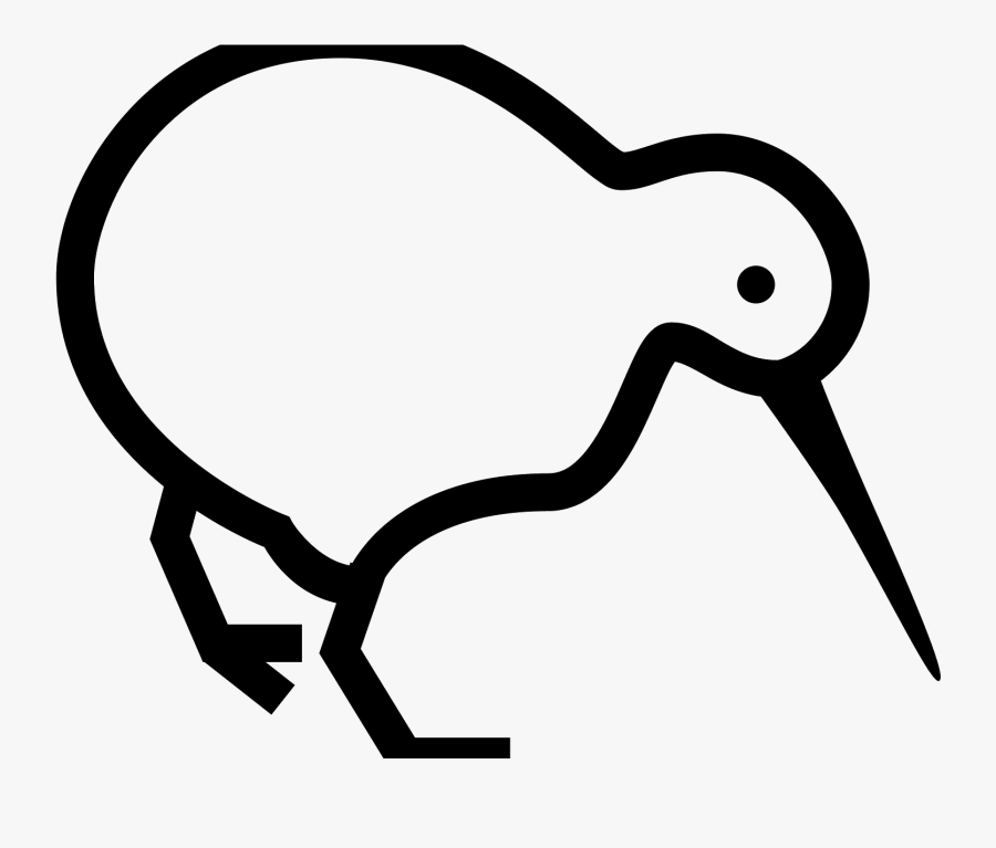 Kiwi Bird Black And White - Kiwi Bird Clip Art, Transparent Clipart
