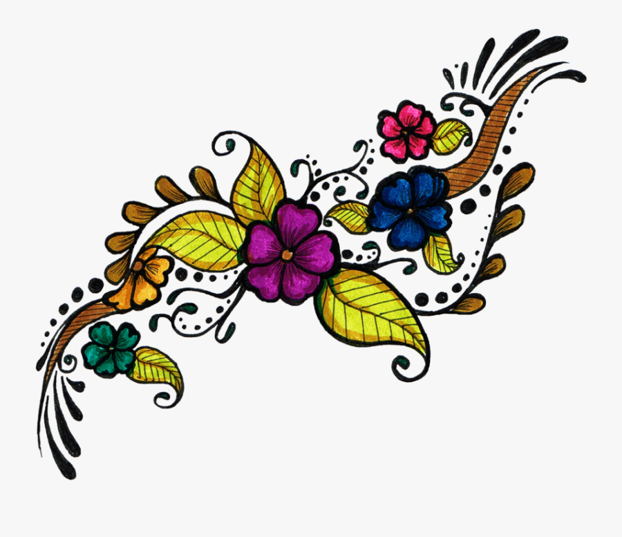 School Flower Old Tattoos Free Clipart Hq Clipart - Butterfly Tattoo Design Png, Transparent Clipart