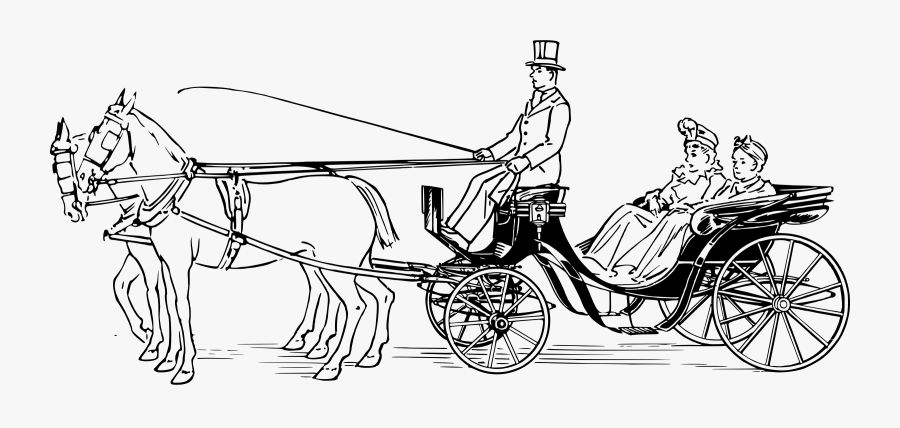 Horse Drawn Carriage Clipart, Transparent Clipart