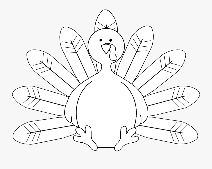 Transparent Thanksgiving Background Png - Thanksgiving Turkey Clip Art Black And White, Transparent Clipart