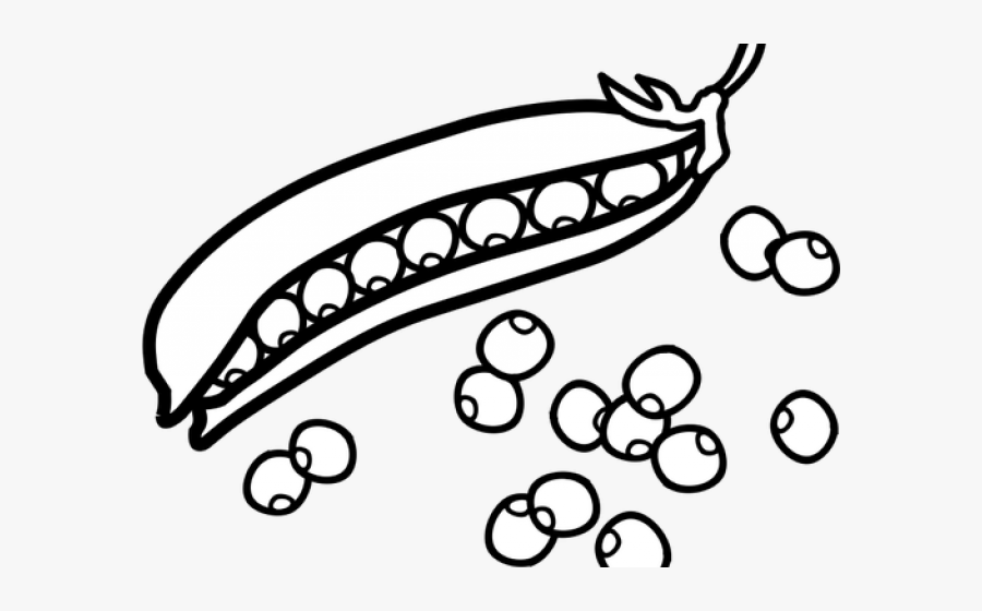 Pea Clipart Outline - Peas Black And White, Transparent Clipart