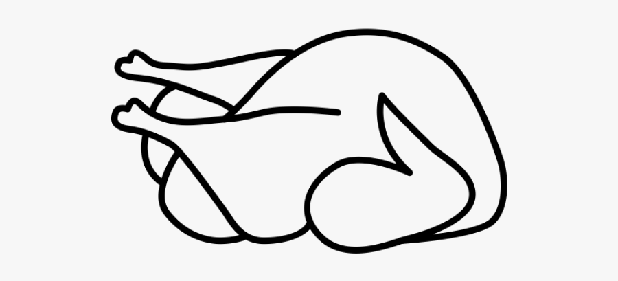 Eaten Turkey Leg Picture Transparent Library Black - Line Art, Transparent Clipart
