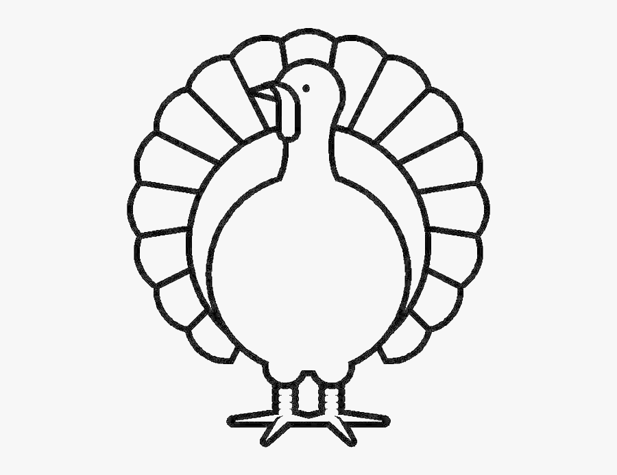 Canada Thanksgiving Day Turkey In Graphic Coloring - Turkey Clipart Black And White, Transparent Clipart
