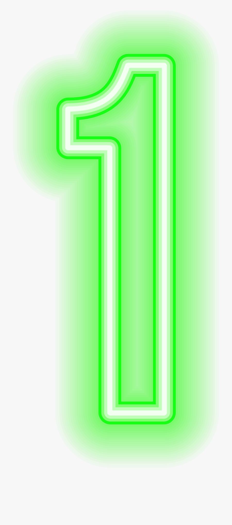 One Green Neon Png Clipart - Neon, Transparent Clipart