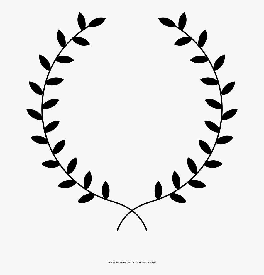 Laurel Wreath Coloring Page - Laurel Wreath, Transparent Clipart