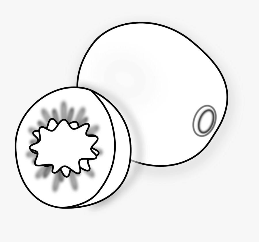 Kiwi Fruit Clipart Black And White - Kiwi Clipart Black And White, Transparent Clipart