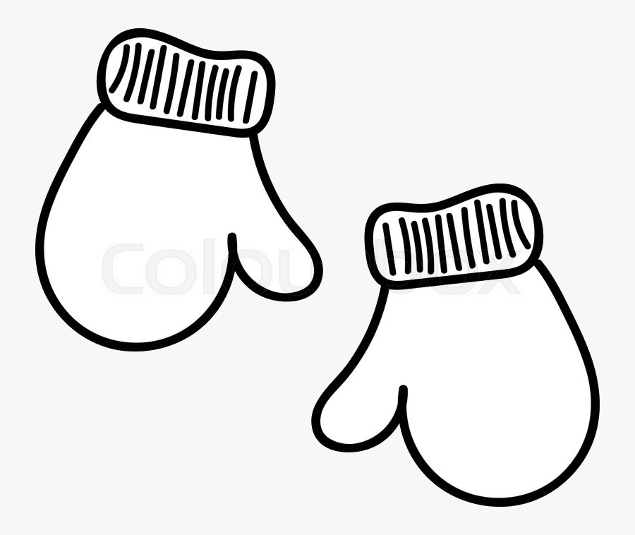 Mittens Clipart Drawing Mitten At Getdrawings Com Transparent - Mittens Clipart Black And White, Transparent Clipart