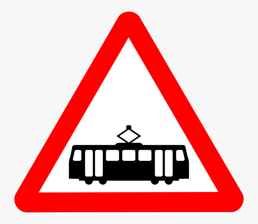 Road Signs Tram Svg Clip Arts - Road Sign Speed Bump, Transparent Clipart