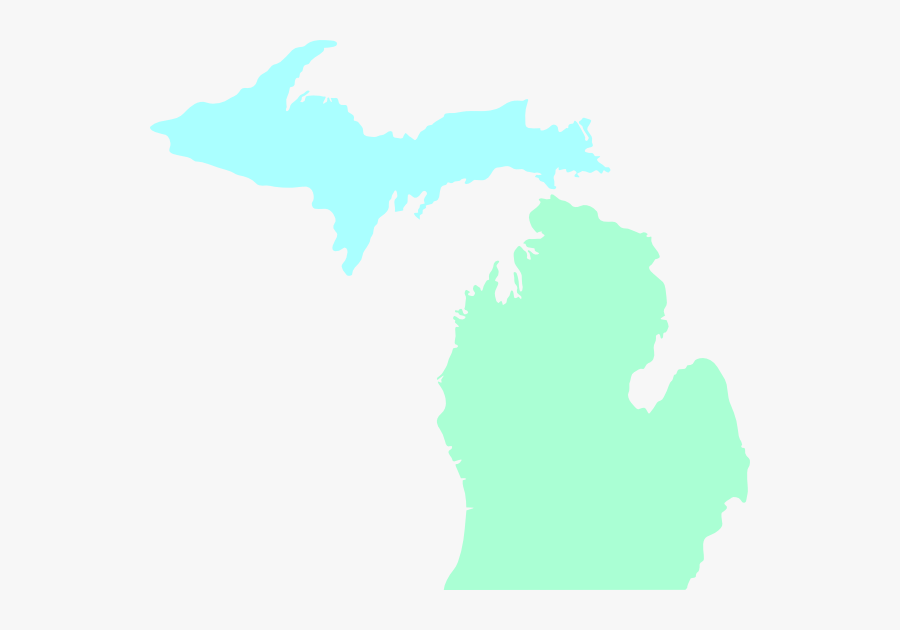 Michigan Compared To Mitten - Michigan Silhouette, Transparent Clipart