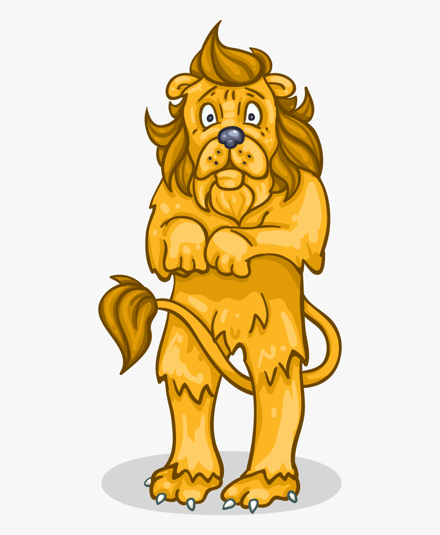 Clipart Lion Wizard Oz - Lion Wizard Of Oz Cartoon, Transparent Clipart