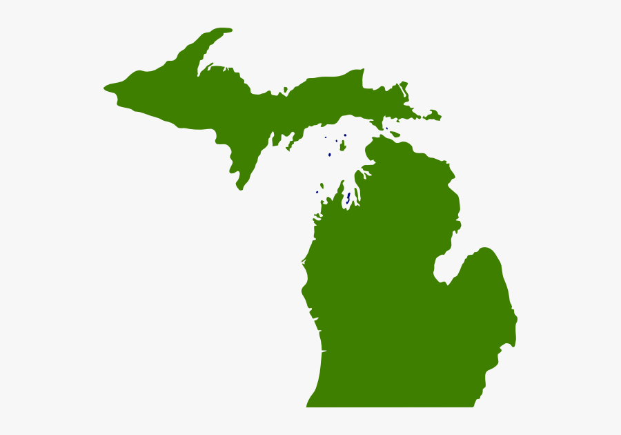State Of Michigan Clipart - Green State Of Michigan, Transparent Clipart