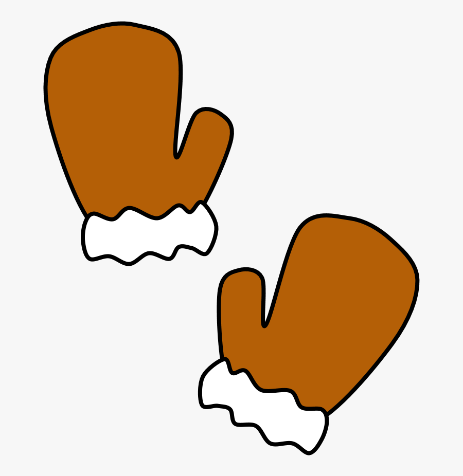 Mittens, Fur Cuff, Brown - Mitten For Baby Pink Clipart Png, Transparent Clipart