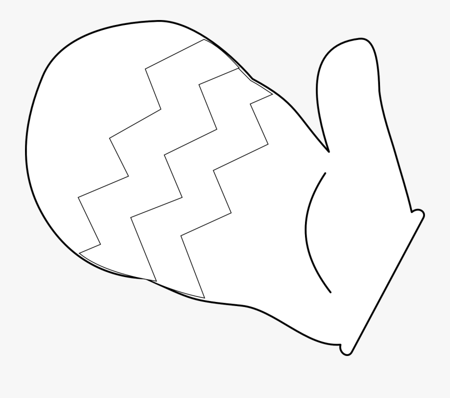 Mitten Black And White Transparent, Transparent Clipart