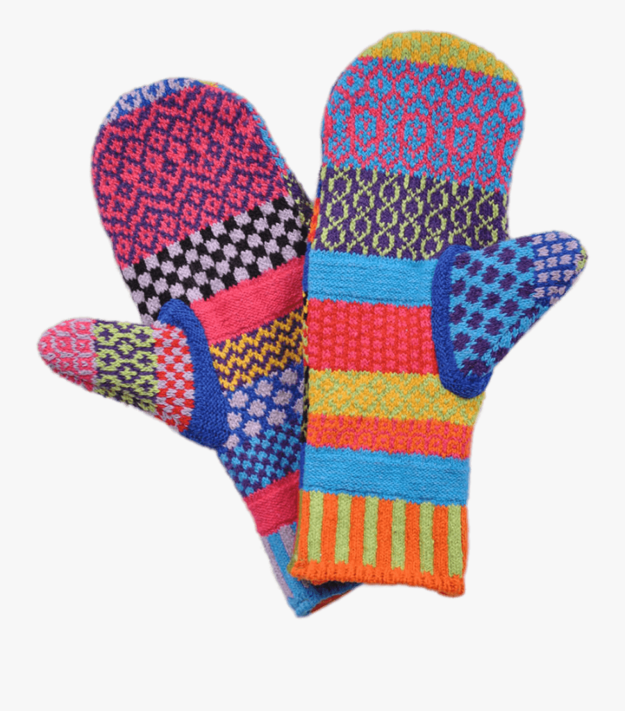 Colourful Mittens - Woolen, Transparent Clipart