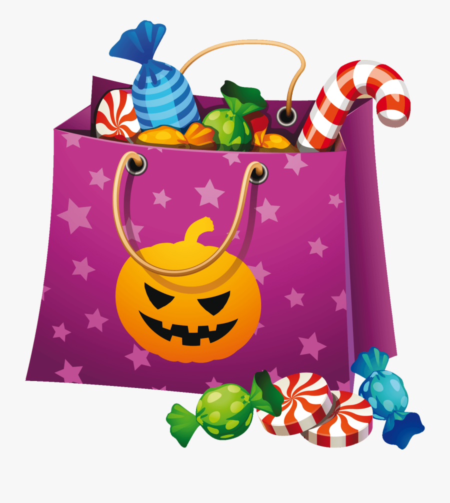 Bag Of Candy Clipart - Halloween Candy Clipart, Transparent Clipart