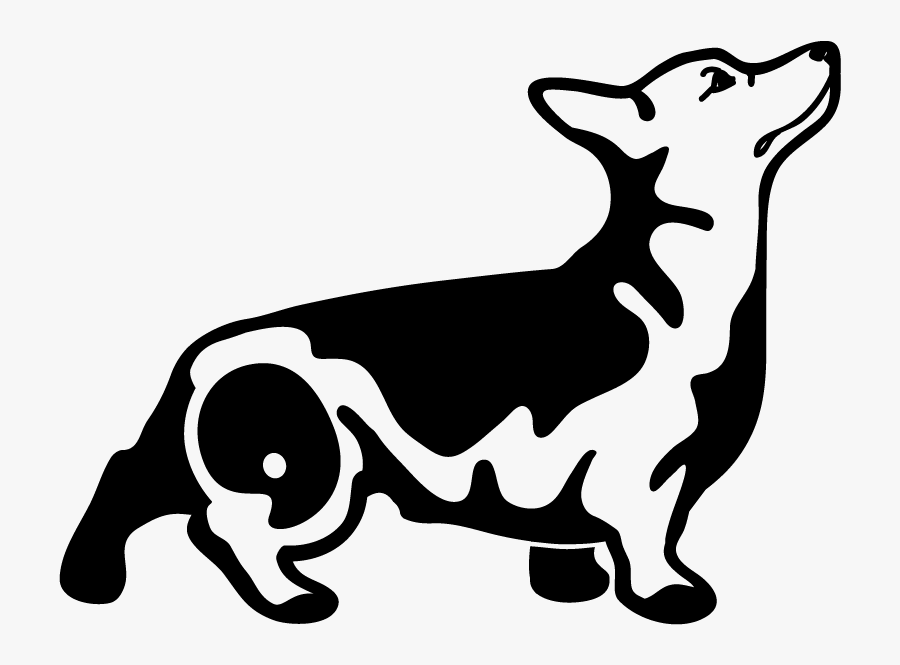 Transparent Corgi Silhouette Png - Corgi Paint Stencil, Transparent Clipart