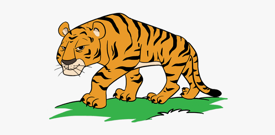 Tiger Cartoon Drawing Easy, Transparent Clipart
