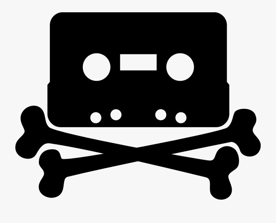 Cassette Tape Clip Art - Cassette Skull And Crossbones, Transparent Clipart