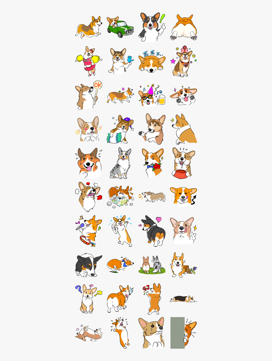 Svg Royalty Free Stock Corgi Clipart Small - Cartoon, Transparent Clipart